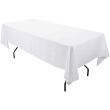 Mantel rectángulo minorista de lectores - tela de mesa rectangular para mesa de 6 pies en poliéster lavable blanco